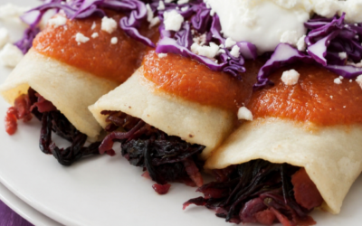 Tacos de flor de Jamaica